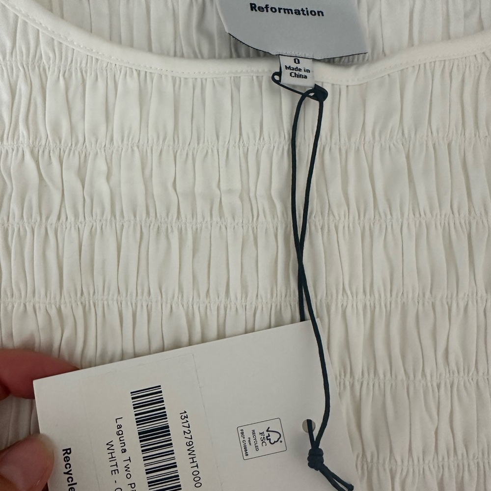 Reformation Laguna Two Piece Ivory - Size 0 - Picture 4 of 7